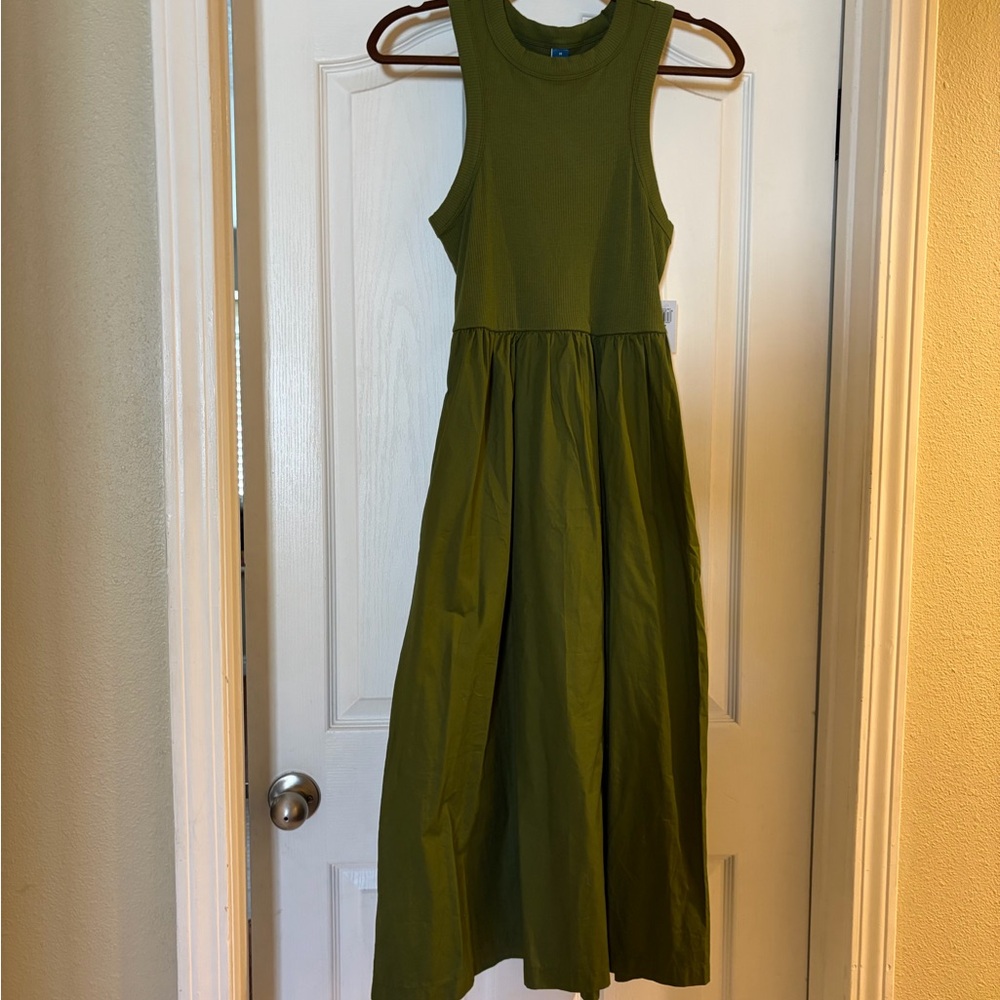 Old Navy Olive Green Sleeveless Dress